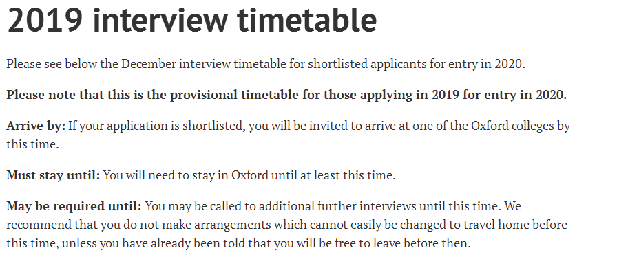 牛津2019各专业面试时间出炉，这3个时间点一定注意！  数据 牛津大学 英国大学 英国留学 PPE 第1张
