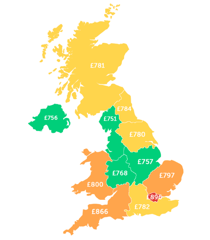 2021留英开销公布！租房费用占到月开销的48%(附性价比TOP10城市)  数据 英国留学 费用 第6张